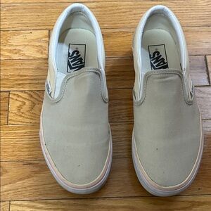 Vans Women’s Beige Slip-On Sneakers